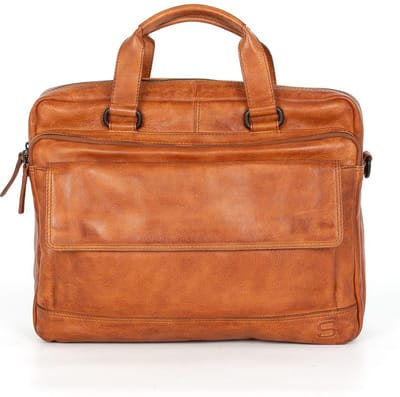 Leren Laptoptas - 15 inch - Kevin - Brandy Cognac
