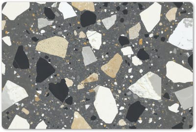 Placemats 45x30 cm - Placemat kunststof - 1 stuk - Terrazzo - Decoratie - Interieur - Stenen - Borden onderleggers - Decoratie voor op tafel - Keuken tafeldecoratie accessoires - Vinyl onderlegger - Tafelversiering