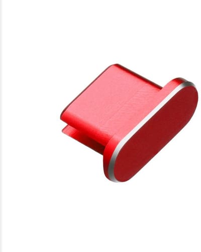 Stofplug - Dust plug - Anti stofplug - USB C - Geen stof in oplaadpoort - Beschermplug smartphone - Aluminium - Rood - Jonyx