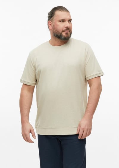 Classic Jacquard Tank Top with Round Neck and Ribbed Trim s.Oliver