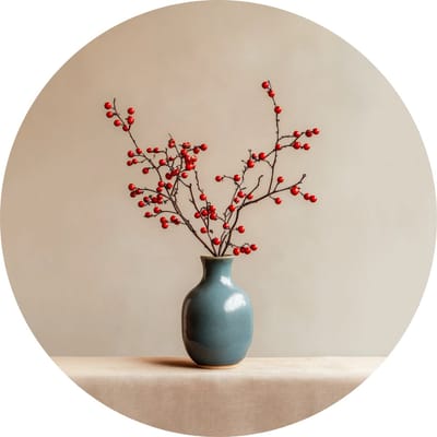 Red Berry Branches - Ø30 cm