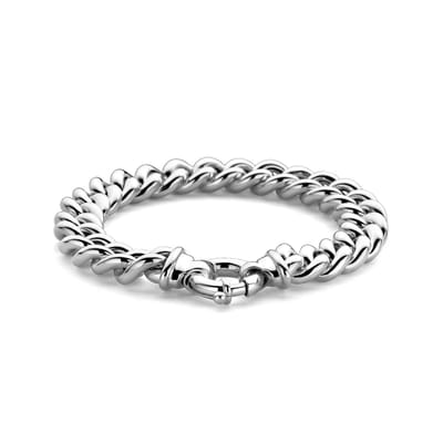 YO&NO - Armband - Gourmet - Zilver - Dames - 19cm - 10.6mm - Sieraden Vrouw - Gerhodineerd - Zilver 925