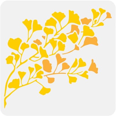 Dailygoods- Sjabloon Ginkgo Blad - Herbruikbaar Sjabloon - Schilderen - Grote Sjablonen - DIY Kunstnijverheid - 30 x 30 cm - Creatieve Inspiratie - Schilderstencil