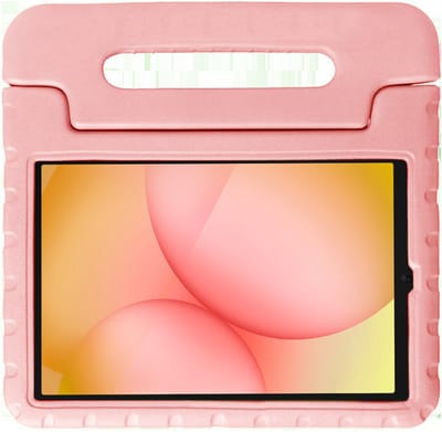 Hoesje - Geschikt voor Samsung Galaxy Tab A11 - Kinderhoes Shockproof Bumper - Kidsproof Case - Tablet Hoes - Kinder Hoes Cover - Zalm