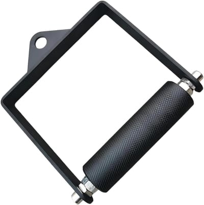 Roeigreep Kabelmachine - Universele Handgreep - Kracht Training - Robuuste Stalen Constructie - 15.9 x 14.7 cm - Zwart
