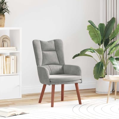 vidaXL - Fauteuil - Lichtgrijs - 63 - x - 67 - x - 94 - cm - Fluweel