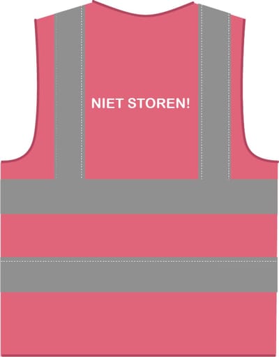 Niet storen hesje RWS roze