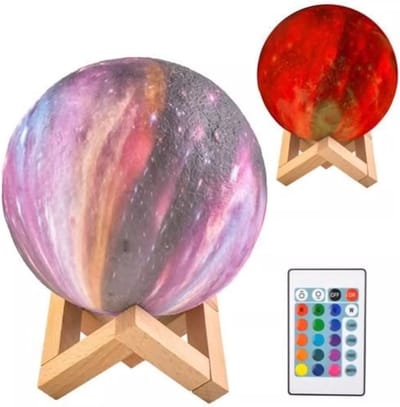 Ruhhy Maanlamp 15cm - 16 Kleuren met Afstandsbediening voor Sfeervolle Verlichting