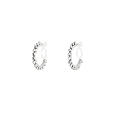 Bold Ring Clipoorbellen | RVS (verkleurt niet) Zilver | Cadeau voor haar | Kerst | Moederdag | Verjaardag cadeau | Yehwang