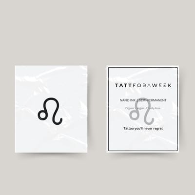Tijdelijke tattoo sterrenbeeld leeuw | Neptattoo volwassenen | Tijdelijke tattoo voor volwassenen | Temporary tattoo | Plaktattoos voor volwassenen | Neptattoos | Probeer zorgeloos een tattoo | tattforaweek