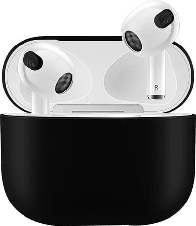 Flexibel Zacht Siliconen Hoesje Zwart Geschikt voor Apple AirPods 3
