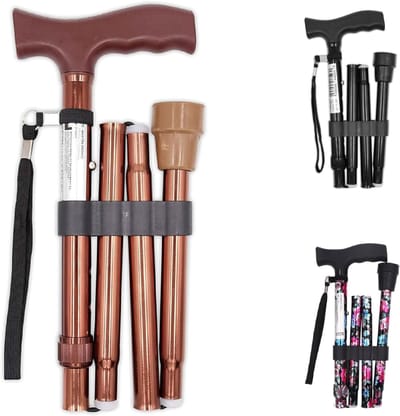 DailySupplies® Wandelstok Opvouwbaar - Wandelstokken Dames en Heren - Bruin