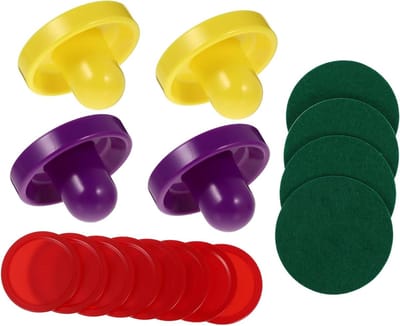 Airhockey Set - Pucks Paddles - Spelplezier Verhogen - Versterkt Spelplezier - 4 Sets - Diverse Kleuren