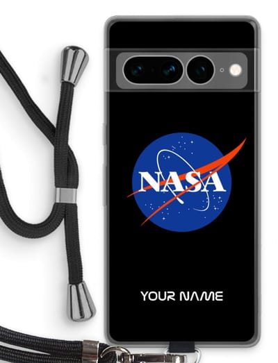 Gepersonaliseerd - Case Company® - Hoesje met koord geschikt voor Google Pixel 7 Pro hoesje met Koord - NASA - Telefoonhoesje met Zwart Koord - Bescherming aan alle Kanten en Over de Schermrand