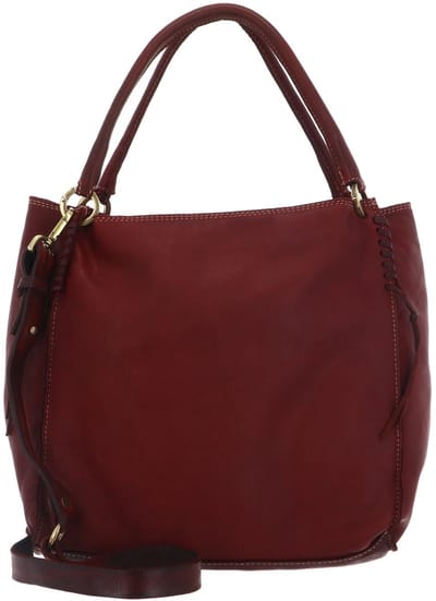 CATERINA LUCCHI Leren schoudertas Anna Shopping Bag Cardinale donkerrood