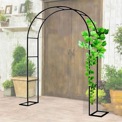 Rozenboog Metaal - Tuinboog Prieel - Planten Ondersteunen - Gepoedercoat Staal - 240 x 220 cm - Groen