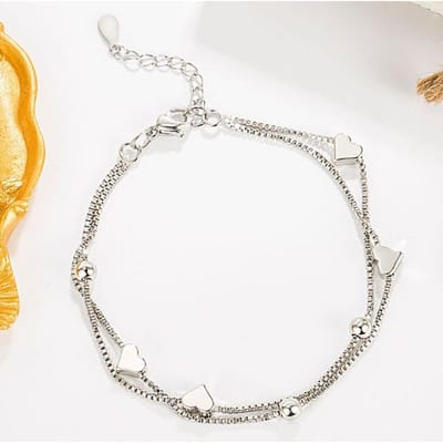 Hete verkoop y2k Sterling mooie Hart Armbanden voor Vrouwen Mode Sieraden Feest Bruiloft Accessoires Koppel Cadeaus white