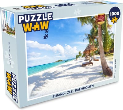 Puzzel Strand - Zee - Palmbomen - Legpuzzel - Puzzel 1000 stukjes volwassenen