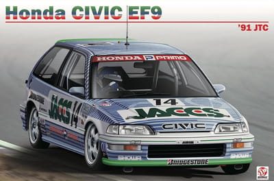 Beemax Modelbouwpakket Auto - 24030 Honda Civic EF9 Gr.A 1991 JTC InterTEC - Auto Plastic - 1:24 - Modelbouw