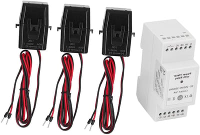 Wifi Energiemeter - Stroommeter Monitor - Energieverbruik Volgen - Realtime Wifi Connectiviteit - 80A Stroomtangen - Wit