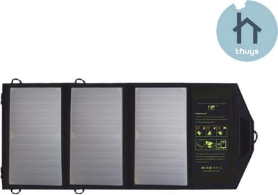 Thuys - Draagbaar Zonnepaneel - Opvouwbaar Zonnepaneel - Solar Charger - 21W - Efficiënt - Duurzaam