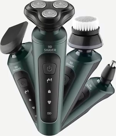 4in1 9D Scheerapparaat - Usb Oplaadbare Multifunctionele Scheerapparaat - Precisietrimmer + Haar/Baardtrimmer + Oor/Neustrimmer - Voor perfecte Lichaamshaar verzorging - Kleur: Groen