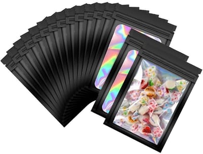 Dailygoods- Mylar-zakjes 40 Stuks - Holografische Hersluitbare Verpakkingen - Waterdicht - Scheurvast - Voor Snoep/Sieraden - 7 x 10 cm - Verpakkingszakjes