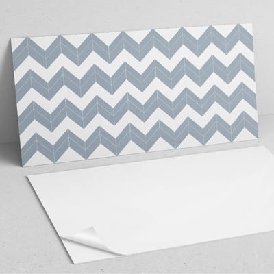 Coloray Wandpanelen Zelfklevend - Zigzagpatroon in de lijn PVC Wandpaneel - 100 cm x 50 cm - Grijs Wandbekleding Zelfklevend - 1 stuk - Mozaïeken Wandpanelen Zelfklevend - Wandbord Keuken - Wandpaneel Badkamer