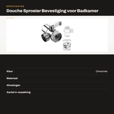 Dailygoods- Sproeier Haarwassen - Handdouche - Kraanconverter - Adapter - ABS/Roestvrij Staal - Modern/Eenvoudig Design