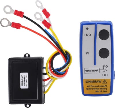 Draadloze afstandsbediening voor lier, universele schakelaar met ontvanger voor 12V en 24V voertuigen zoals vrachtwagens, ATV's en SUV's