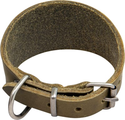 Animal Boulevard Ab30162 - Hals- En Leibanden - Hond - Ab Country Leather Galgo Halsband Olijf-28-33cm - Maat: 28-33cm - 198208