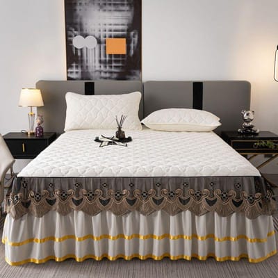3 stuks Europese Stijl Dik Katoen Kant Bedrok Huishoudelijk Antislip Enkel Bedlaken Ximengsi Beschermend Bedspreien 120x200cm