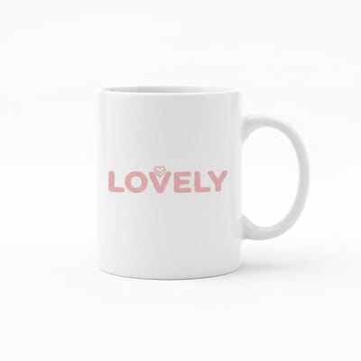 Lovely Minimalistische Mok – Schattig Liefde Quote Design – 330 ml Keramische Koffiemok