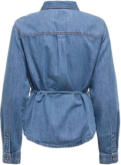 ONLY - ONLKOKO SEGVIGNY BELT LS DNM SHIRT AKM - Meisjes - Blouses