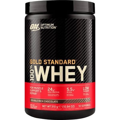 Optimum Nutrition Gold Standard 100% Whey Protein - Double Rich Chocolate - Proteine Poeder - Eiwitshake - 300 gram (10 servings)
