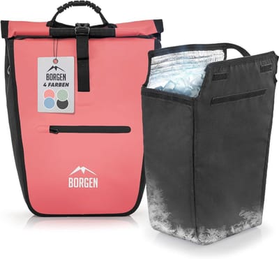 Waterdichte Fietsmand met Afneembare Koelbox voor op Bagagedrager - 23 Liter
