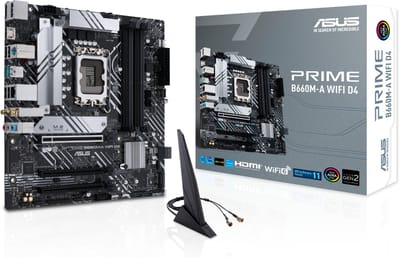 ASUS PRIME B660M-A WIFI D4 Moederbord - Intel B660 - Intel LGA1700 - DDR4 RAM - Micro-ATX