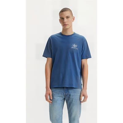 Levi's Ss Printed T-shirt Blue Maat: S | T-shirts met Print Outlet | Heren | Blauw