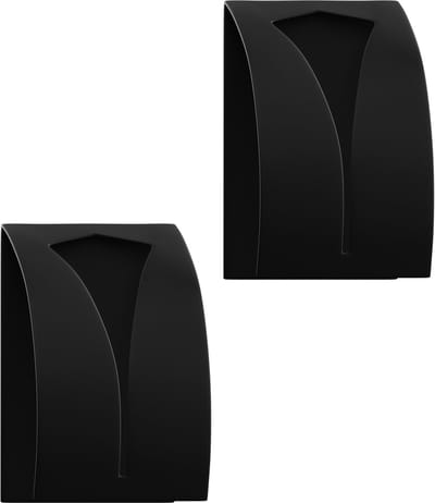 Waal© 2 Stuks RVS Handdoekhouders Zwart - Zelfklevend - Handdoek Klem - Handdoek haak