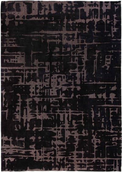 Wasbaar Binnen & Buiten Vloerkleed - 140 x 140 cm - Louis De Poortere Baobab Black Water - Laagpolig Tapijt - Gerecycled PET - Made in Belgium - Circulair