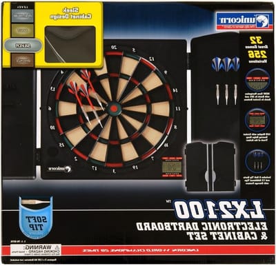 Elektronisch Dartbord - Dartkast - Thuis Spelen - 26 Spelvarianten - 51 cm - Zwart