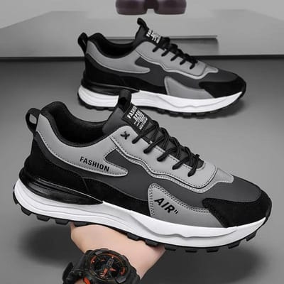 Heren Casual Sneakers Lichtgewicht Wandelschoenen Mode Outdoor Zachte Heren Casual Hardloopschoenen Ademende Heren Schoenen Sneakers 44 zwart