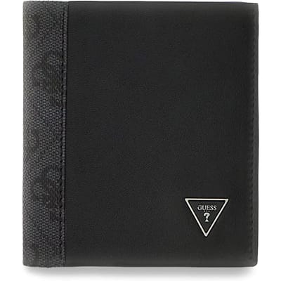 GUESS Leren portemonnee Sydney Bifold Black zwart