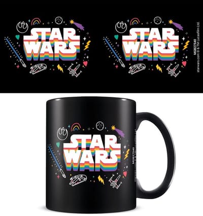 Star Wars Logo - Pride Kop zwart Keramiek Unisex - Disney, Fan merch, Film