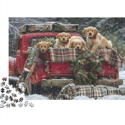 Puzzel 1000 stukjes - Legpuzzel Volwassenen - Gezinsontspanning - Heldere Scheidingslijnen - 52 x 38 cm - Winterscène
