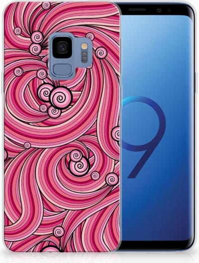 Samsung Galaxy S9 Hoesje maken Swirl Pink
