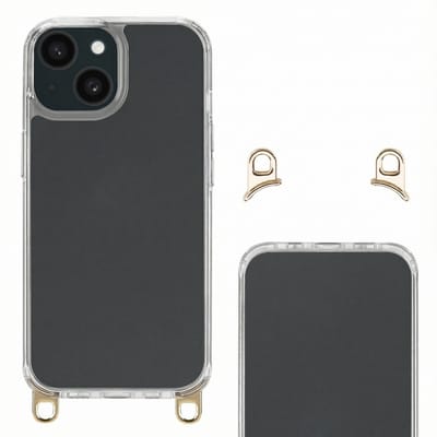 Selencia Hoesje met Afneembare Haakjes voor Koord - Geschikt voor Apple iPhone 15