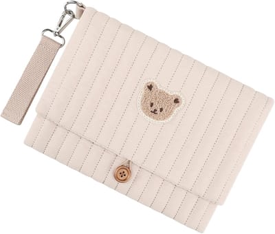Luieretui Beer - Luier Organizer - Babybenodigdheden Meenemen - Opvouwbaar Waterbestendig - 20 x 2 cm - Khaki
