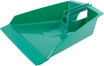 Sorex Vuilblik voor buiten - groot - kunststof - 42 x 40 cm - groen - stoffer en blik