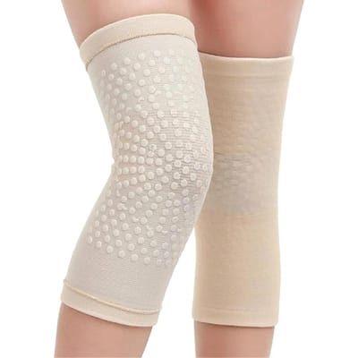 Verwarmde Lange Dikke Kniebeschermers Speciaal Voor Ouderen Winter Koude Preventie Warmte Kniegewricht Bescherming Perfect Voor Herfst Plus Winter XXL wit